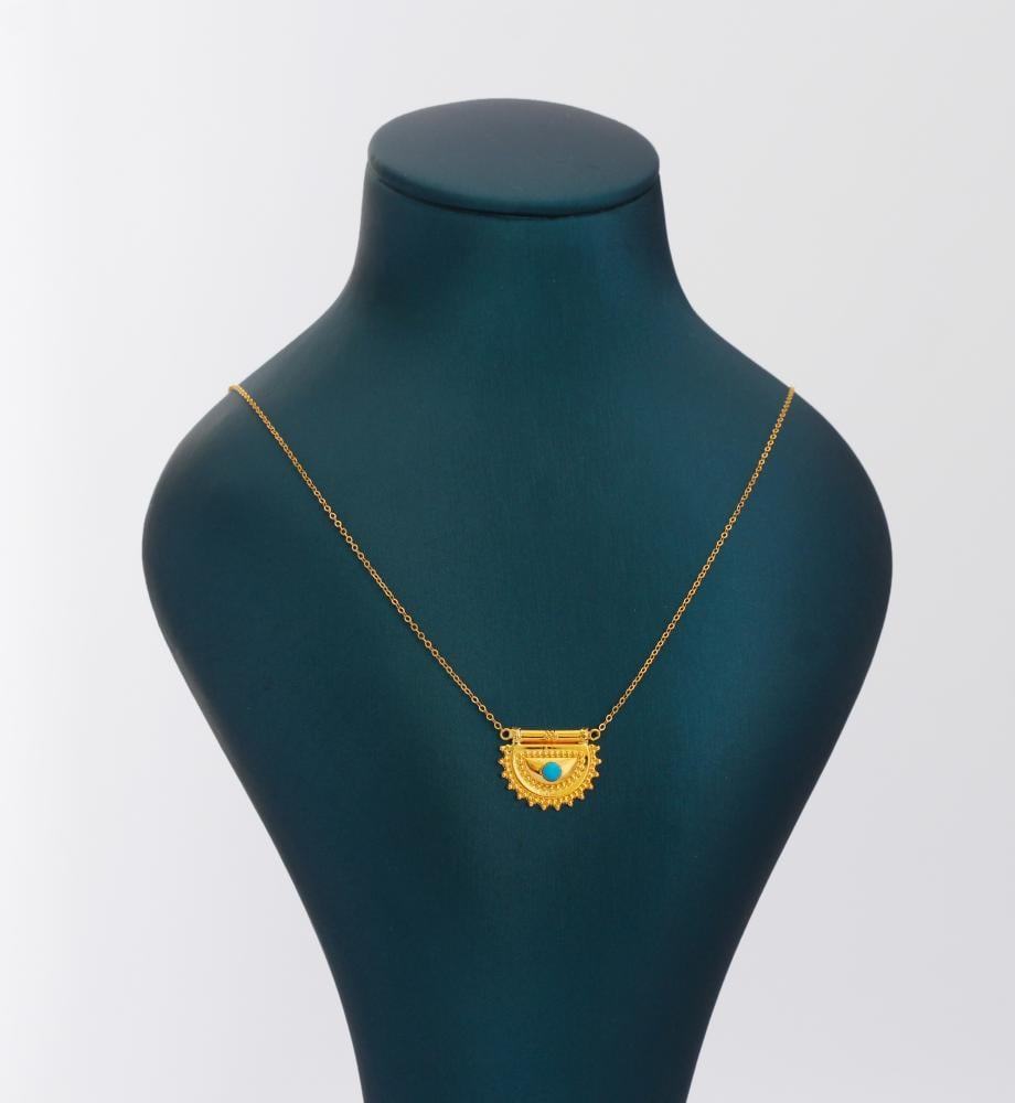 عقد تصميم ماسة ناعم ذهب عيار 21