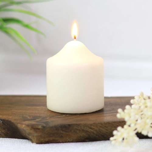 شمع غير معطر, لون طبيعي 5 حبات