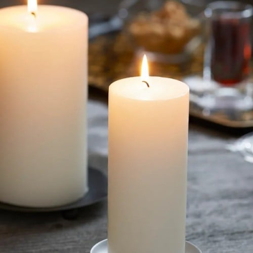 شمع غير معطر, لون طبيعي 5 حبات