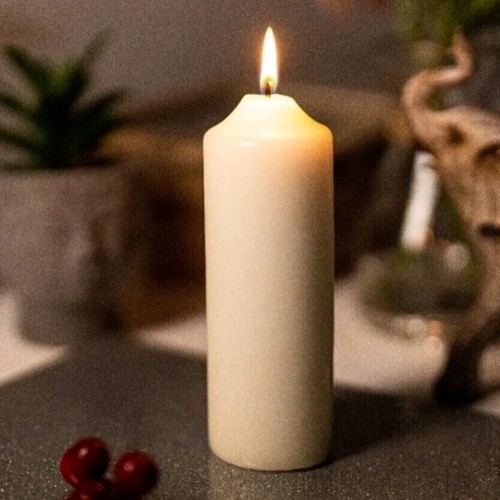 شمع غير معطر, لون طبيعي 8 حبات