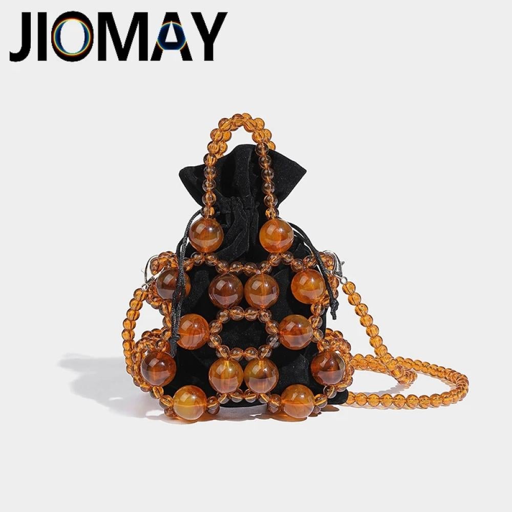 حقيبة حمل نسائية مطرزة بالخرز من JIOMAY ، حقيبة فاخرة ، محافظ رائعة ، مخلب لؤلؤ محمول ، حقيبة سهرة غير رسمية ، مصمم حفلات ، شخصية