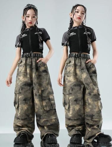 ملابس هيب هوب للبنات من Kpop ، توبات قصيرة لرقص ال...