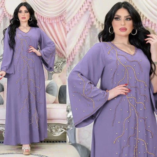 قفطان عيد أنيق للنساء المسلمات فستان حفلات رمضان د...