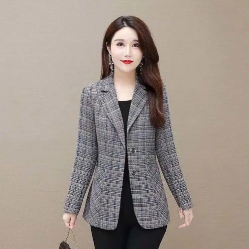 XL-5XL الربيع سترة نسائية موضة جديدة منقوشة طويلة...