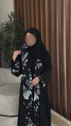 ‏‎عبايه مصنوعة بقماش الشيفون مبطنه بالكامل بقماش ا...