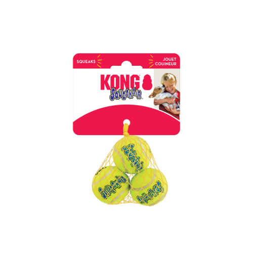 KONG Squeak Air Tennis Balls for Dogs to Chew and Play (X-Small)