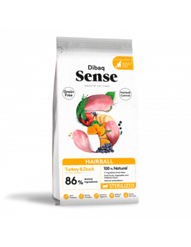 Dibaq Sense Turkey & Duck for Hairball Adult Cats...