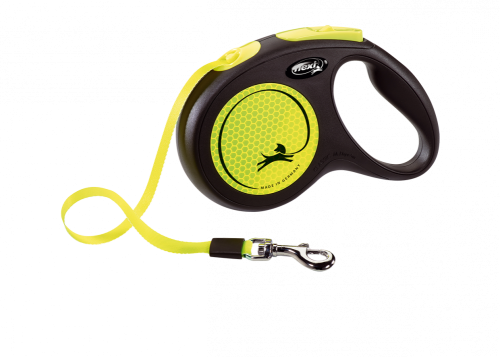 Flexi New Neon Dog Leash Medium Yellow (5m Length)