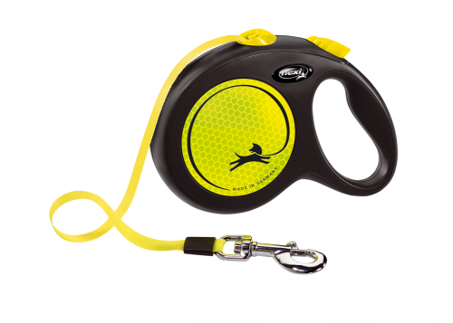 Flexi New Neon Dog Leash Large Yellow (Length 5m)