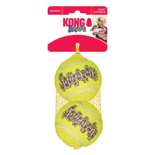 KONG Squeak Air Tennis Balls for Dogs to Chew and Play (Large)