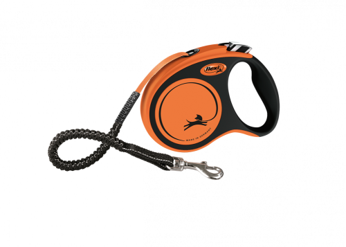Flexi Extreme Dog Leash Small Black/Orange (5m Length)