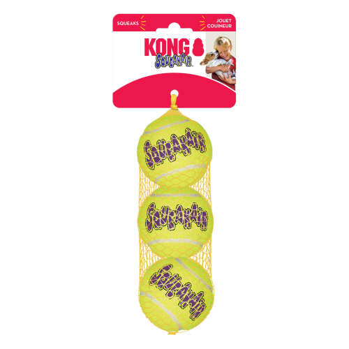 KONG Squeak Air Tennis Balls for Dogs to Chew and Play (Medium)