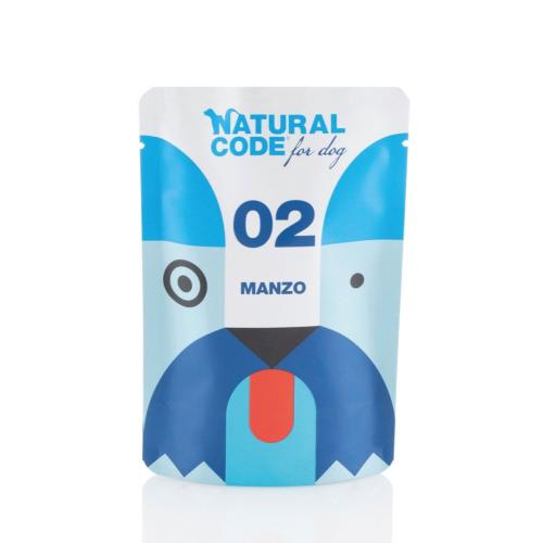 Natural Code - Natural Wet Food for Adult Dogs with Beef, Coated Pouch (100g)