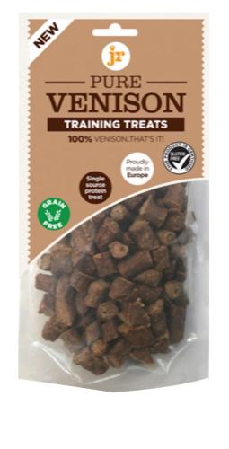 JR Products Dog Treats - 100% Fresh Dried Venison Meat Training Treats - 85g