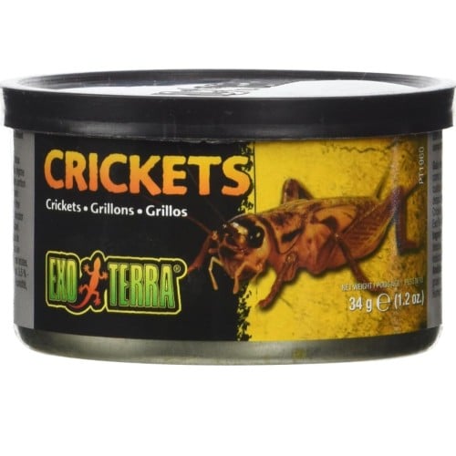 Exo Terra Specialty Reptile Food, Canned Crickets for Reptiles 34g
