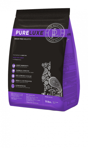 Pureluxe Elite - Dry Food for Adult Cats of All Breeds - Fresh Turkey and Chicken Meal - 400g