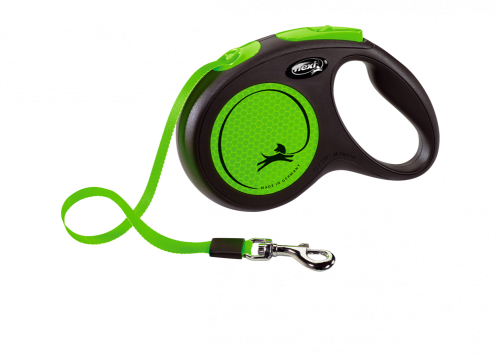 Flexi New Neon Dog Leash Small Green (Length 5m)