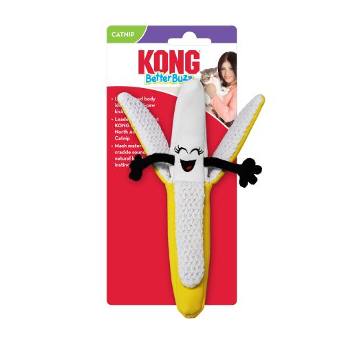 KONG Cat Toys - Better Buzz Banana (Assorted Colors) Small/Medium
