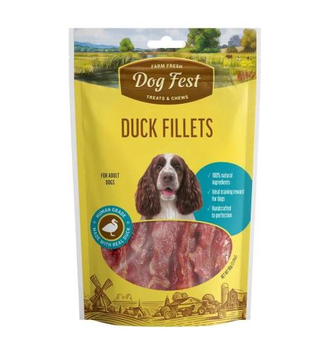 Dog Fest Duck Slices for Adult Dogs | Natural, High-Protein, Grain-Free Treats - 90g