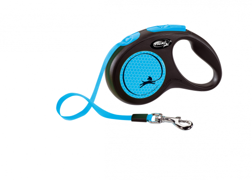 Flexi New Neon Dog Leash Small Blue (5m Length)