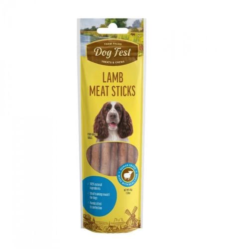 Dog Fest Treats - Natural Lamb Sticks for Dogs, Lamb Flavor (45g)