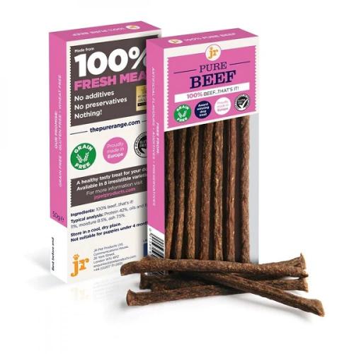 JR Products Dog Training Treats with Beef 100% Fresh Tender Dehydrated Meat - 50g