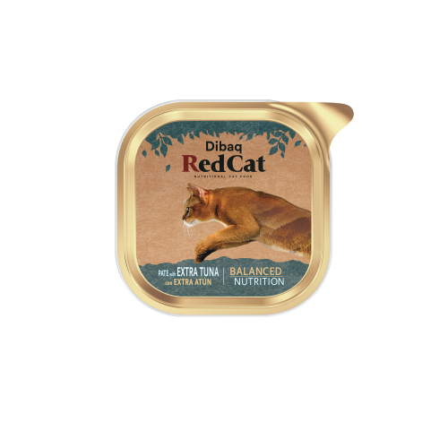 Dibaq Red Cat - Balanced Wet Food for Cats, Tuna Based, Whole Grain