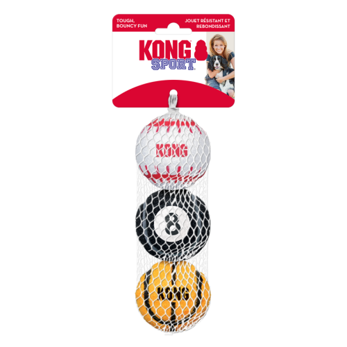 KONG - Sport Balls Chew and Fetch Dog Toy Assorted colors Size Medium