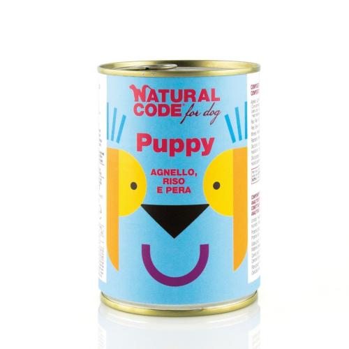 Natural Code - Natural Wet Food for Puppies No. 2 Rice with Lamb & Pear, (400g Can)