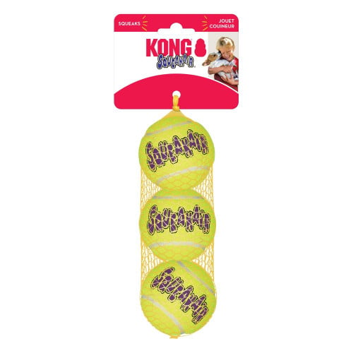 Kong SqueakAir Tennisball pack of 3 - Medium