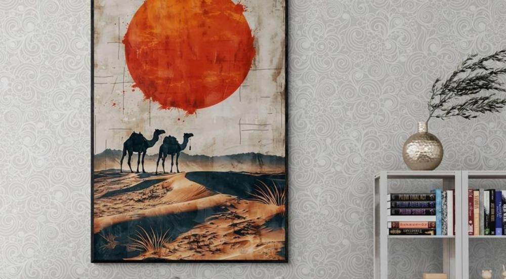 Abstract art paintings with pictures