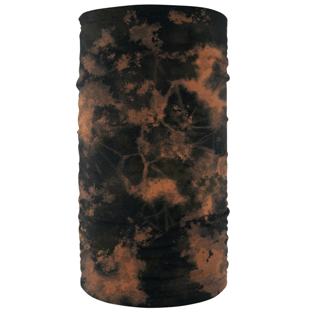 ZAN MOTLEY TUBE FLEECE LINED BLACK & BROWN TIE DYE بندانة تيوب بني مموج اسود شتوي