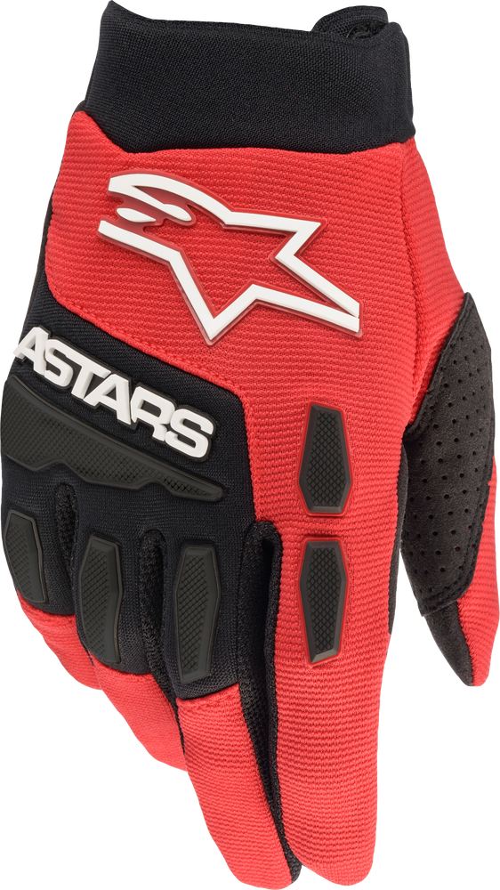 ALPINESTARS FULL BORE GLOVES BRIGHT REDBLACK قلفز ألبن ستارز كامل أسود/أحمر