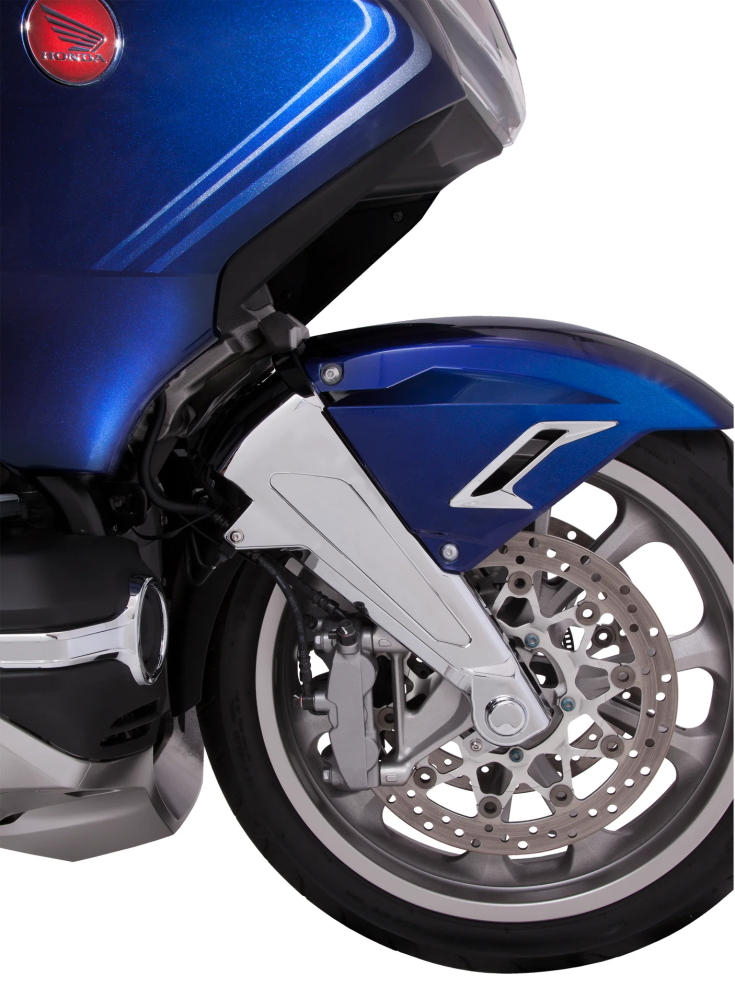 FRONT FORK LEG COVERS غطاء المساعد الامامي قولدسترايك كروم /اسود 18-24