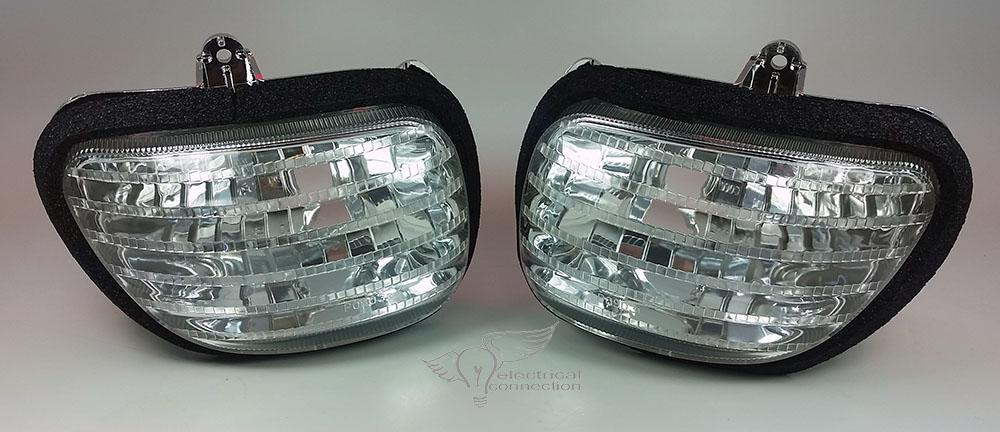 Honda GL1800 F6B (01-17) Front Turn Signal Housing قزازة لمبة المرايا شفاف من شركة EC الامريكية