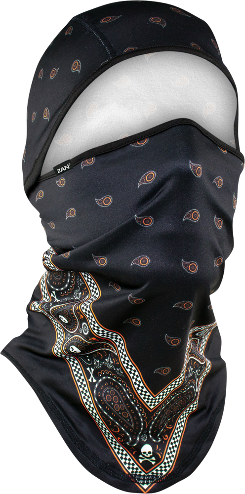 ZAN SPORTFLEX CONVERTIBLE BALACLAVA BLK/ORG BANDANA بندانة كاملة بلاك اورج