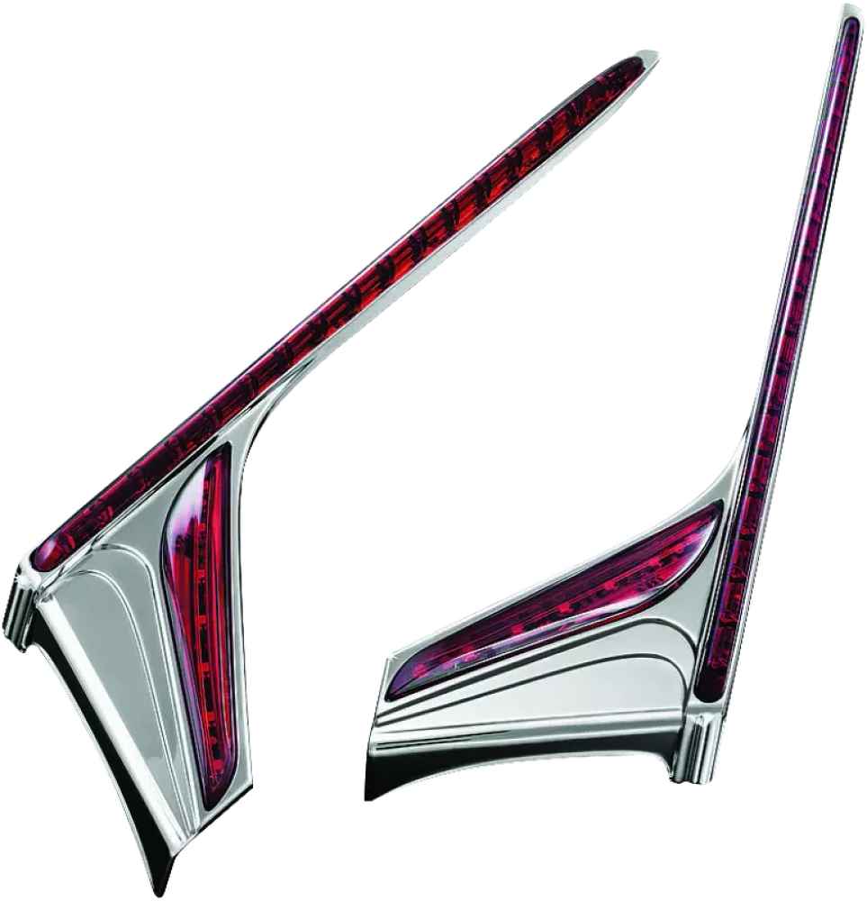 LED Vertical Rear Run-Brake Light Strips for GL1800 ليد السكسوكة كروم الجوانب من شركة كرياكن