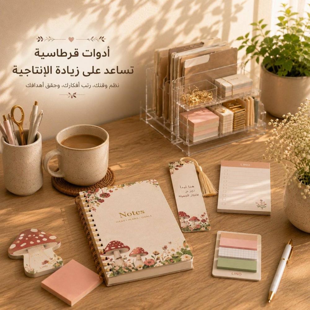 أدوات قرطاسية تساعد في زيادة الإنتاجية وتنظيم المهام اليومية