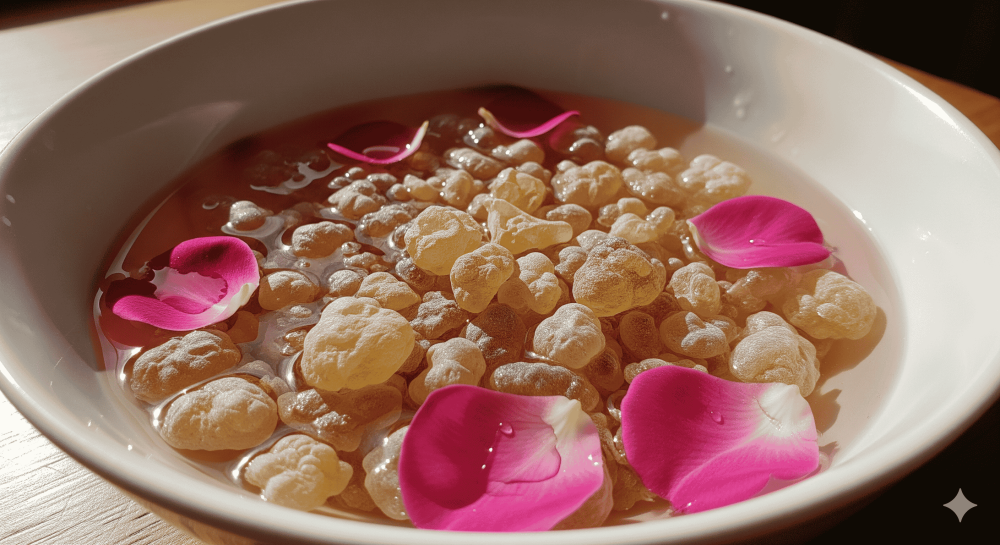 ماسك لبان الذكر مع ماء الورد