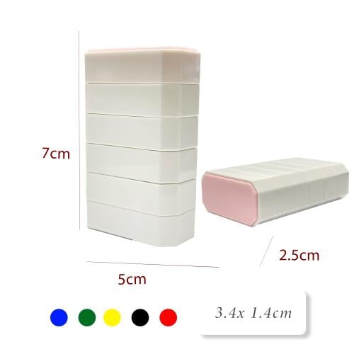 ختم ابيض بغطاء وردي 5 طبعات