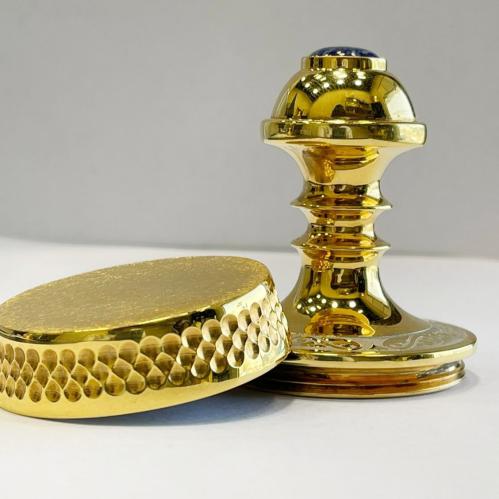 ختم روسي فاخر مطلي بالذهب -أزرق