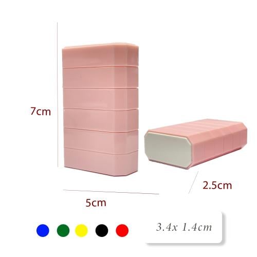 ختم وردي بغطاء ابيض 5 طبعات