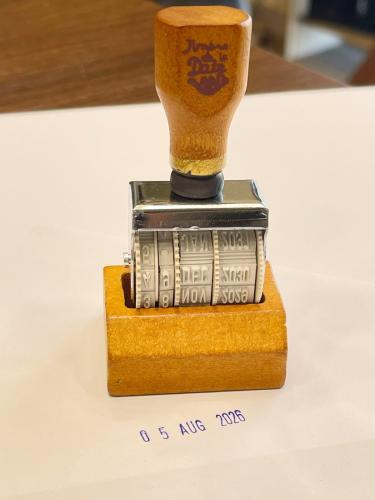 ختم تاريخ فقط ميلادي خشبي