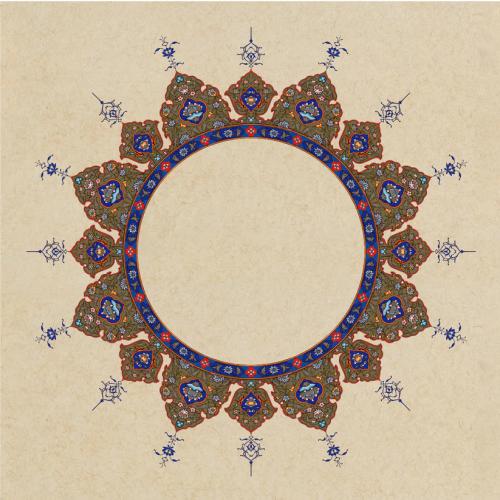 ورقة مزخرفة فاخرة للخط العربي ( 32سم ×32سم )