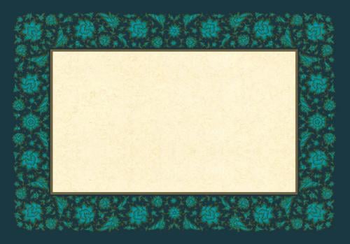 ورقة مزخرفة فاخرة للخط العربي ( A3)