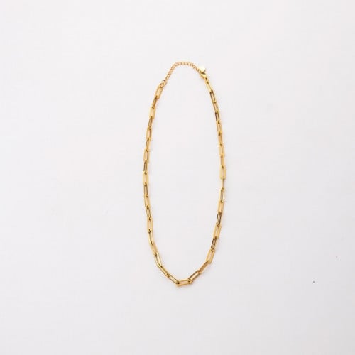 Paper Clip Necklace | Gold