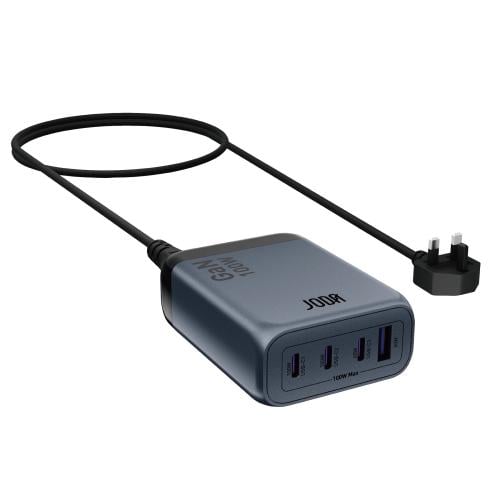 جودا - شاحن جداري GaN بقوة 100W بثلاث منافذ USB‑C...