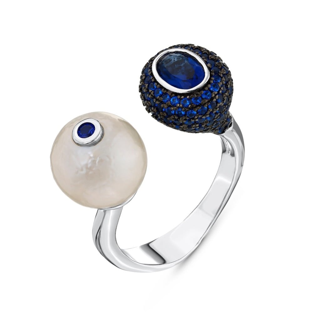 خاتم نسائي مميز من الفضة عيار 925