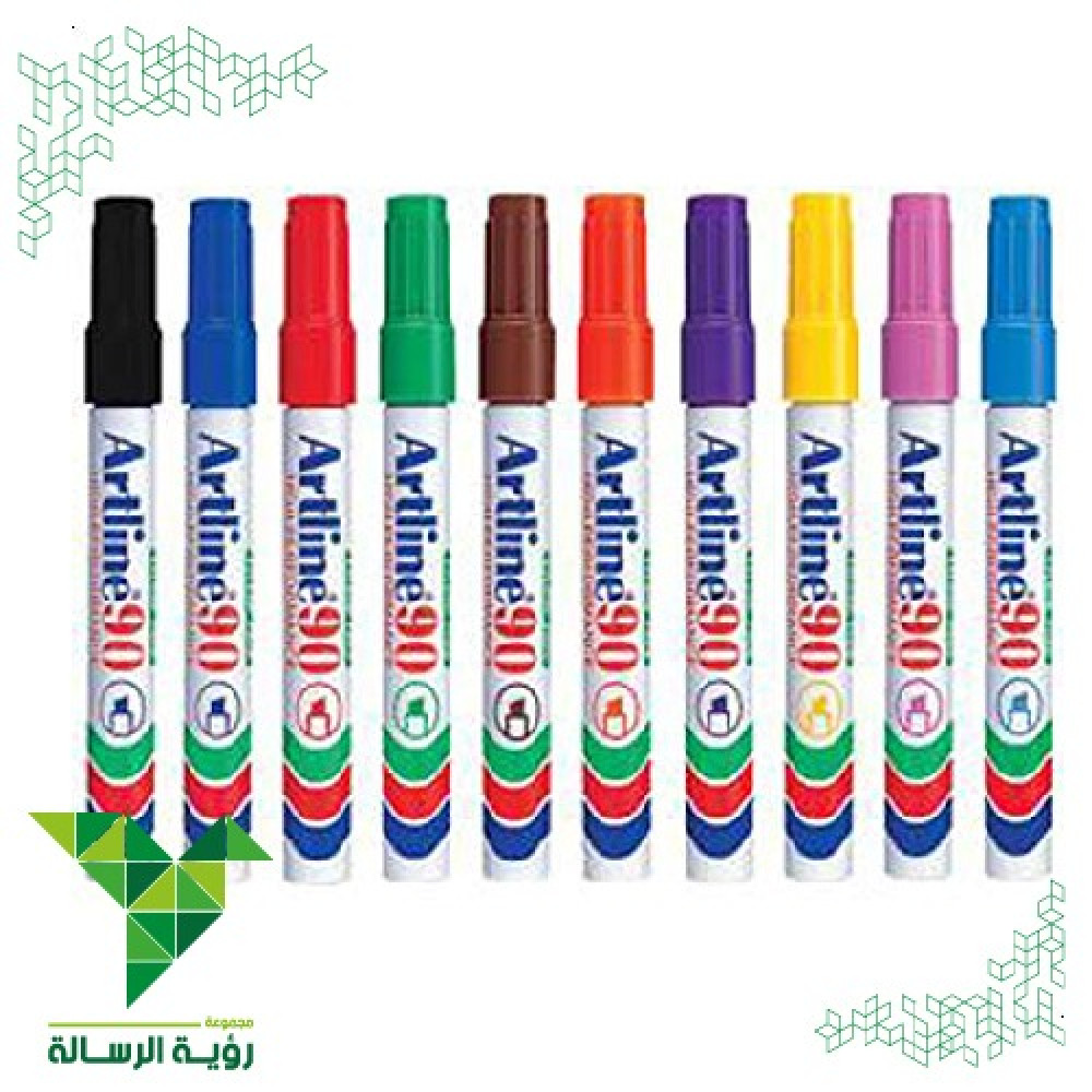 قلم ماركر مشطوف اسود من ARTLINE 90