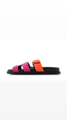 Pink & orange sandals